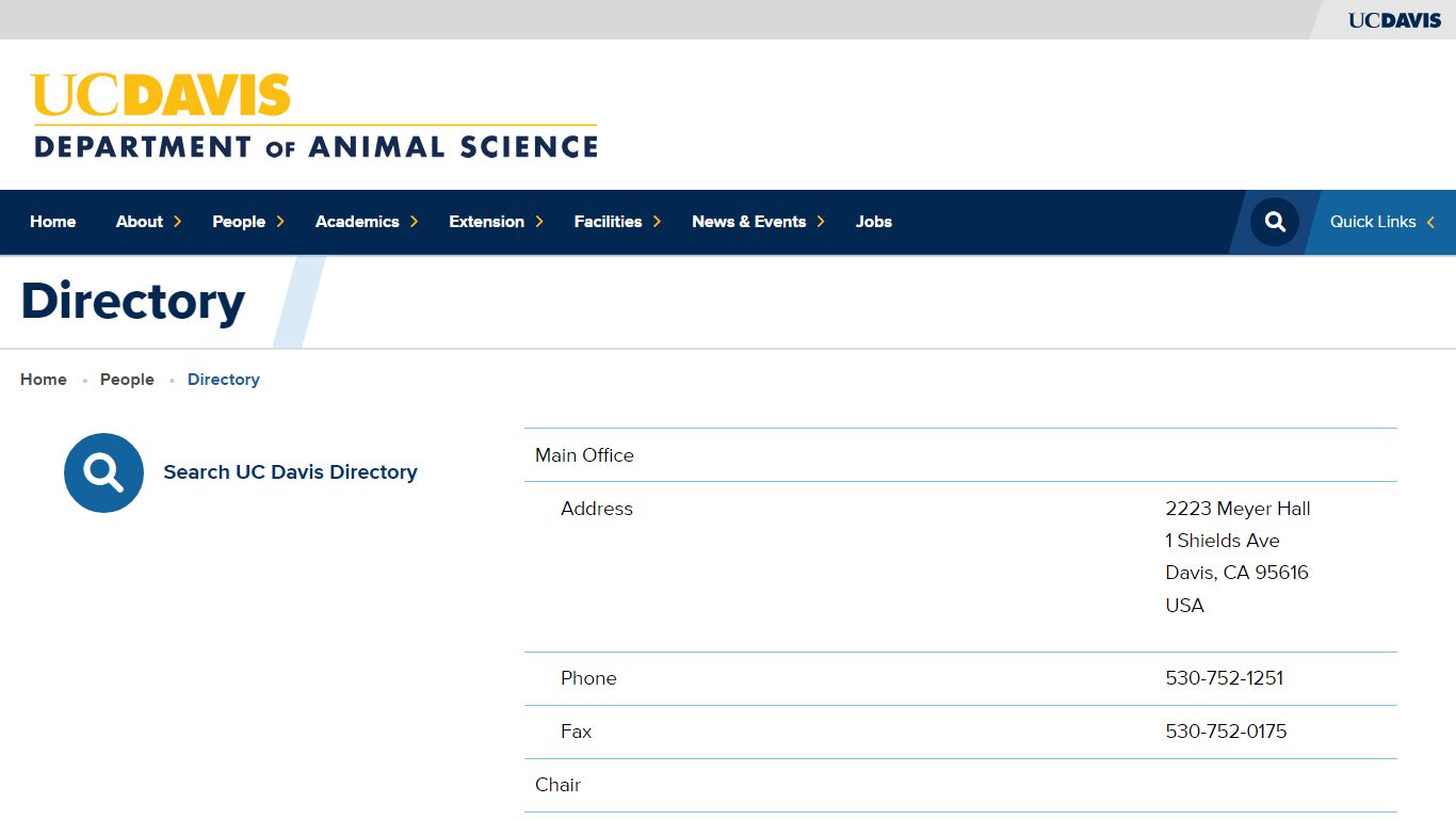 Directory | UC Davis Department of Animal Science